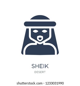 Sheik icon. Trendy flat vector Sheik icon on white background from Desert collection, vector illustration can be use for web and mobile, eps10
