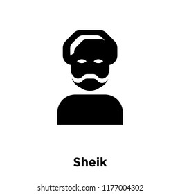 Sheik icon vector isolated on white background, logo concept of Sheik sign on transparent background, filled black symbol