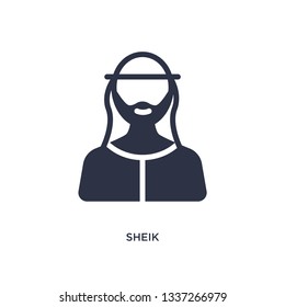 sheik isolated icon. Simple element illustration from desert concept. sheik editable logo symbol design on white background. Can be use for web and mobile.