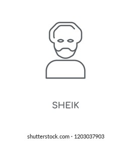 Sheik linear icon. Sheik concept stroke symbol design. Thin graphic elements vector illustration, outline pattern on a white background, eps 10.