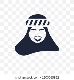 Sheik transparent icon. Sheik symbol design from Desert collection. Simple element vector illustration on transparent background.