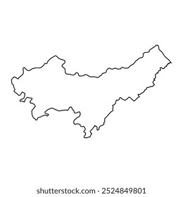 Bezirksplan Sheikhupura, Verwaltungsbezirk Pakistan. Vektorgrafik.
