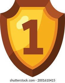 Sheild badge with gold theme. Fully editable in vector format include EPS 10