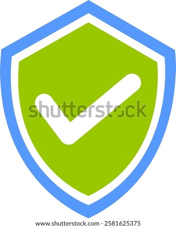Sheild check mark logo icon on a white background.