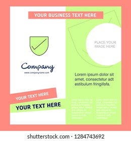 Sheild  Company Brochure Template. Vector Busienss Template