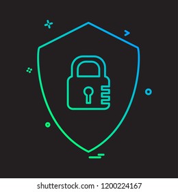 Sheild icon design vector
