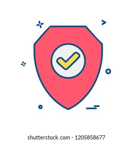 Sheild icon design vector