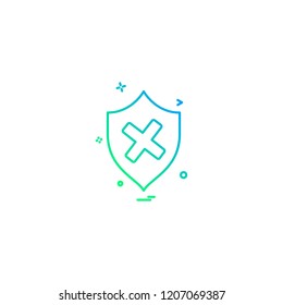 Sheild icon design vector 