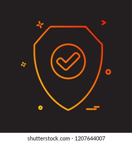 Sheild icon design vector