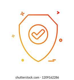 Sheild icon design vector