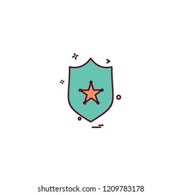 Sheild icon design vector
