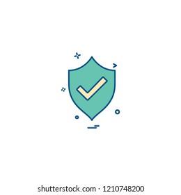 Sheild icon design vector 