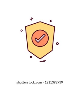 Sheild icon design vector 