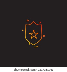 Sheild icon design vector