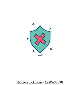 Sheild icon design vector 
