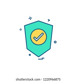 Sheild icon design vector 