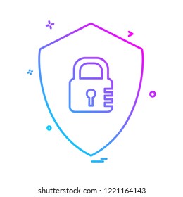 Sheild icon design vector