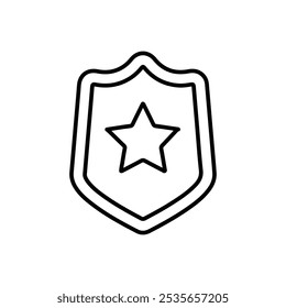 Schildsymbol Flaches Logo, isoliertes Symbol
