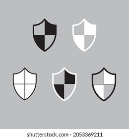 Sheild Icon Set With Different Shape. Sheild Icon Vector