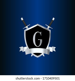 Sheild logo. Alphabet Logo. G logo template