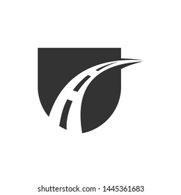 Sheild And A Road Logo Template