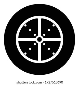 Sheild einfache Ikone. Flachdesign
