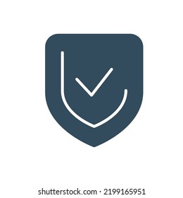 Sheild Verified Guard Concept Line Icon. Simple Element Illustration. Email Sheild Concept Outline Symbol Design.