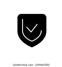 Sheild Verified Guard Concept Line Icon. Simple Element Illustration. Email Sheild Concept Outline Symbol Design.