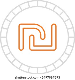 Shekel Currency Icon for Israeli Financial and Economic Transactions