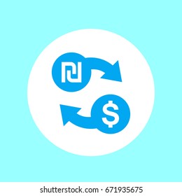 shekel to dollar exchange icon