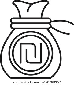 Design de ícone de estilo preenchido Shekel