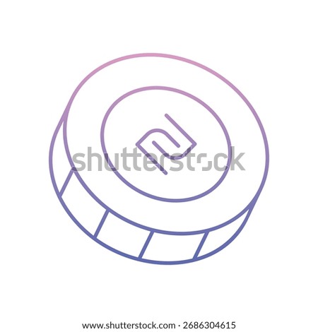 Shekel icon clean and modern vector illustration