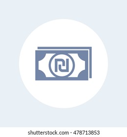 shekel icon isolated on white