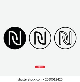 Shekel Icon Vector Logo Design Illustration