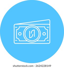 Diseño de icono de Vector de línea Shekel