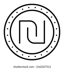 Shekel vector icon. Can be used for printing, mobile and web applications.