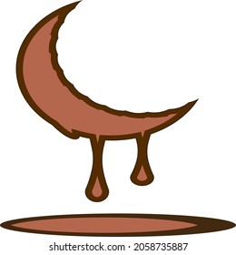 the shekolad moon with which the shekolad drips