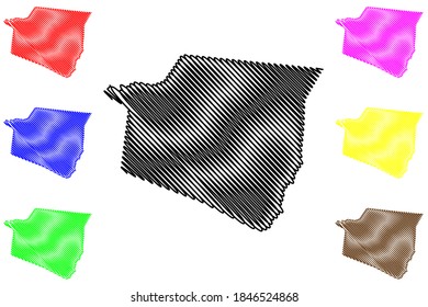 Shelby County, Kentucky (U.S. county, United States of America, USA, U.S., US) map vector illustration