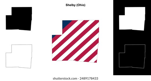 Shelby County (Ohio) outline map set