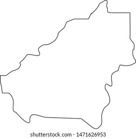 Shelby map in state of alabama