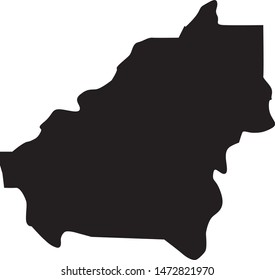 Shelby map in state of alabama