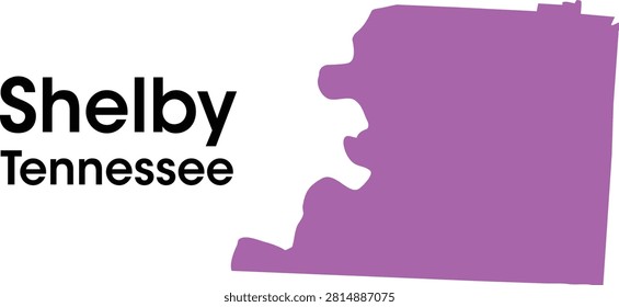 shelby tenessee map in vectors