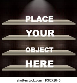Shelf background to place your concept.Vector design.