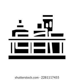 Konservierte Badezimmer-Innenhof-Symbol-Vektorgrafik. Klappeninnenschild. einzelne Symbolillustration