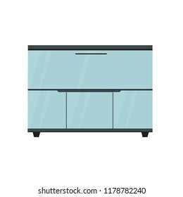 
shelf beautiful. flat style. vector illustration of bedside table. a homewear for clothes.