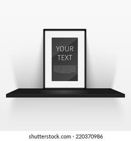 shelf and blank poster