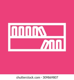 Shelf, book, books icon vector image.Can also be used for furniture design. Suitable for mobile apps, web apps and print media.
