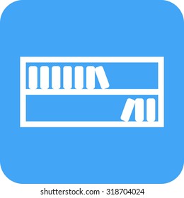 Shelf, book, books icon vector image.Can also be used for furniture design. Suitable for mobile apps, web apps and print media.