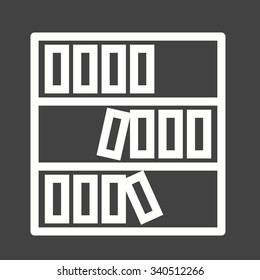 Shelf, book, books icon vector image.Can also be used for hotel and restaurant. Suitable for mobile apps, web apps and print media.