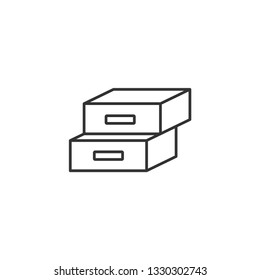 Shelf book table Flat Vector icon for education students 